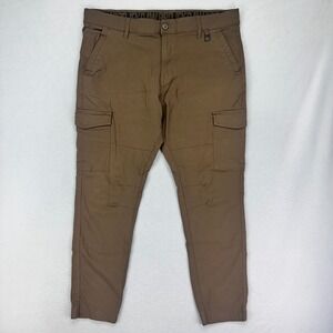 Projek Raw Cargo Pants Mens 38 Brown Performance Utility Stretch Slim-Fit Tech